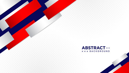 Poster - Abstract red blue white background