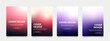 赤と紫のグラデーションのベクターカバーデザインセット。ビジネスのパンフレット、カード、ポスターなどの背景として。