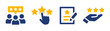 Customer review vector illustration. Feedback icon set.