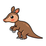 Fototapeta Dinusie - Cute little aardvark cartoon character