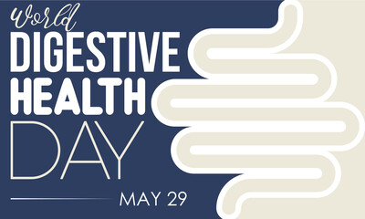 World Digestive Health Day. theme is Obesity awareness vector concept for banner, poster, card and background design.