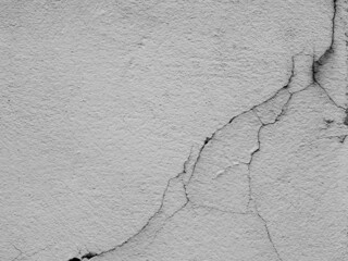 Wall Mural - crack white concrete wall texture