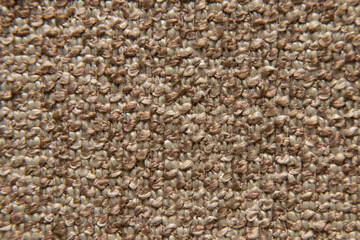 Wall Mural - Soft brown fabric as a background macro photo, fabrics as an example for furniture