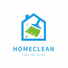 Wall Mural - home clean logo illustration icon vector