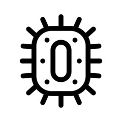 Canvas Print - Bacteria microbe vector icon symbol design