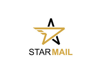 Wall Mural - symbol icon star mail logo design inspiration.