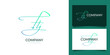 © WzKz - Minimalist Letter H and J Logo Design with Handwriting Style in Green Gradient Concept. HJ Initial Signature for Logo or Business Identity