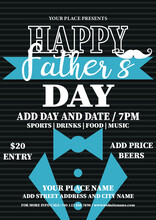 Happy Father's Day Celebration Party Poster Flyer Or Social Media Post Design