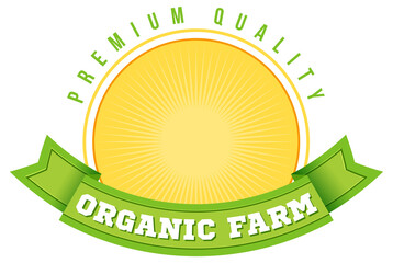 Wall Mural - logo design with words organic farm