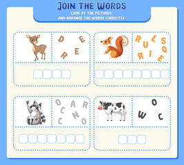 Sticker - Arrange the letters in order with pictures