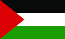 Illustration Vector Of  Palestin Flag. Flag Of Palestine Vector Icon