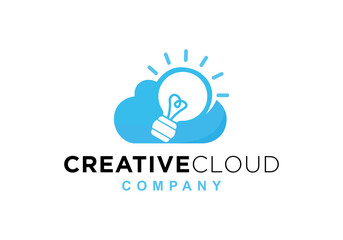 Wall Mural - Creative cloud logo. Creative idea concept.