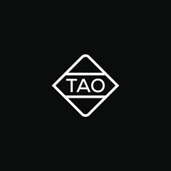 Wall Mural - TAO letter design for logo and icon.TAO monogram logo.vector illustration with black background.	