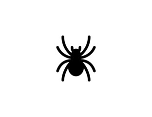 Spider vector icon. Isolated spider flat illustration