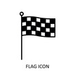 Outline icon with flag drawing.