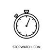 Outline icon with stopwatch drawing.