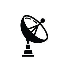Satellite Dish Line Icon. Linear Style Sign For Mobile Concept And Web Design. Satellite Antenna Outline Vector Icon. Symbol, Logo Illustration. Vector Graphics