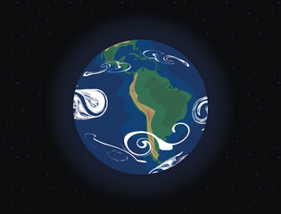 Wall Mural - earth planet space view