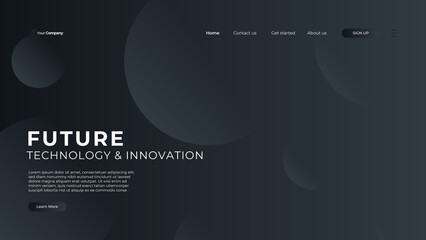 Wall Mural - black abstract minimal geometric pattern background template, gradient shapes composition, futuristi