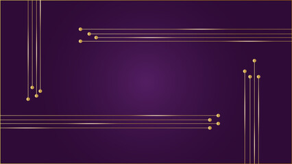 Wall Mural - Modern abstract gold purple background vector. Elegant concept design with golden line.