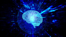 Artificial Intelligence Concept - Machine Learning - Digital Brain