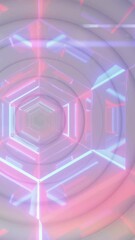 Wall Mural - animation of white circles over digital tunnel