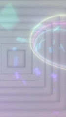 Wall Mural - animation of squares over digital tunnel