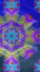 Wall Mural - animation of moving shapes over digital tunnel
