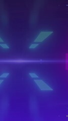 Wall Mural - animation of colourful spots over digital tunnel