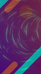 Wall Mural - animation of lines over digital tunnel