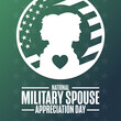 National Military Spouse Appreciation Day. Holiday concept. Template for background, banner, card, poster with text inscription. Vector EPS10 illustration.