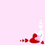 Fototapeta Mapy - heart shaped illustration, Heart card for Valentine's Day
