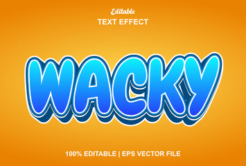 Wall Mural - wacky text effect with orange color 3d style.