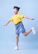 © Timeimage - Image of Asian child posing on blue background