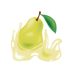 Sticker - pear fresh splash