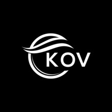KOV Letter Logo Design On Black Background. KOV  Creative Initials Letter Logo Concept. KOV Letter Design.
