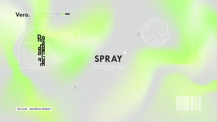 Wall Mural - trendy graffiti style background with light neon green blurred shape. modern wallpaper design for po