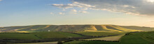 Breath Taking Views From The South Downs Near Lewes In East Sussex Looking West To Kingston Ridge South East England UK