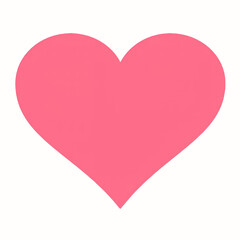 Wall Mural - pink heart on a white background