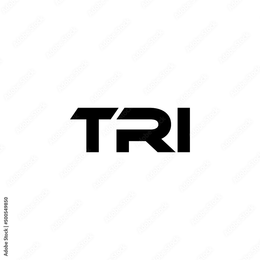 TRI letter logo design with white background in illustrator, vector ...