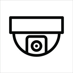 Poster - Surveillance dome camera line icon, outline vector sign, linear style pictogram isolated on white. Symbol, logo illustration. Editable stroke. Pixel perfect.