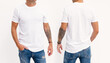 © Kaspars Grinvalds - Model wearing white men's t-shirt, mockup for your own design
