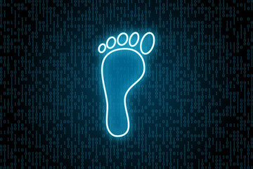 Technology digital footprint background concept code background