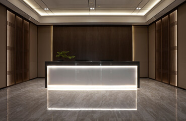 Wall Mural - Modern Chinese style office, 
Reception desk