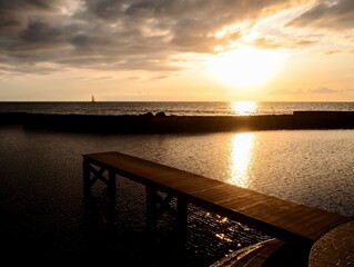 Wall Mural - Sunrise Pier