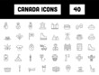 © Abdul Qaiyoom - Black Stroke Canada Icon Or Symbol Set.