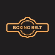 Yellow Big Boxing Belt Illustration