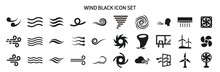 Icon Set Related To Wind And Waves