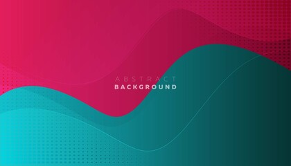 Wall Mural - Abstract background modern design with might green and red colour background pattern wavy style