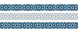 Fototapeta Tematy - Set of borders of Islamic pattern for Ramadan greetings cards and templates. Vector illustration.